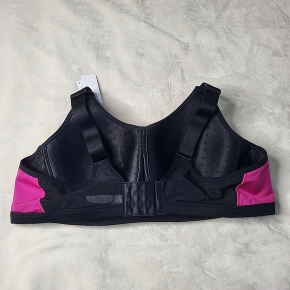 44B Livi High Impact Sports Bra with Underwire. Pink, black. - Picture 4 of 9